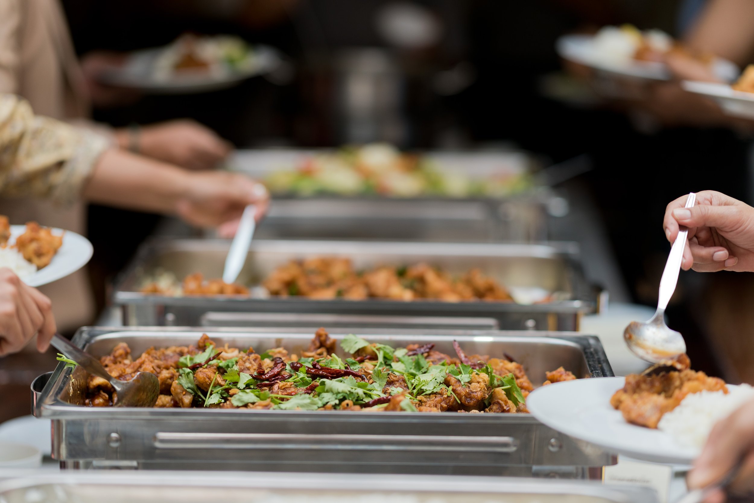 scooping-food-catering-dinner-time
